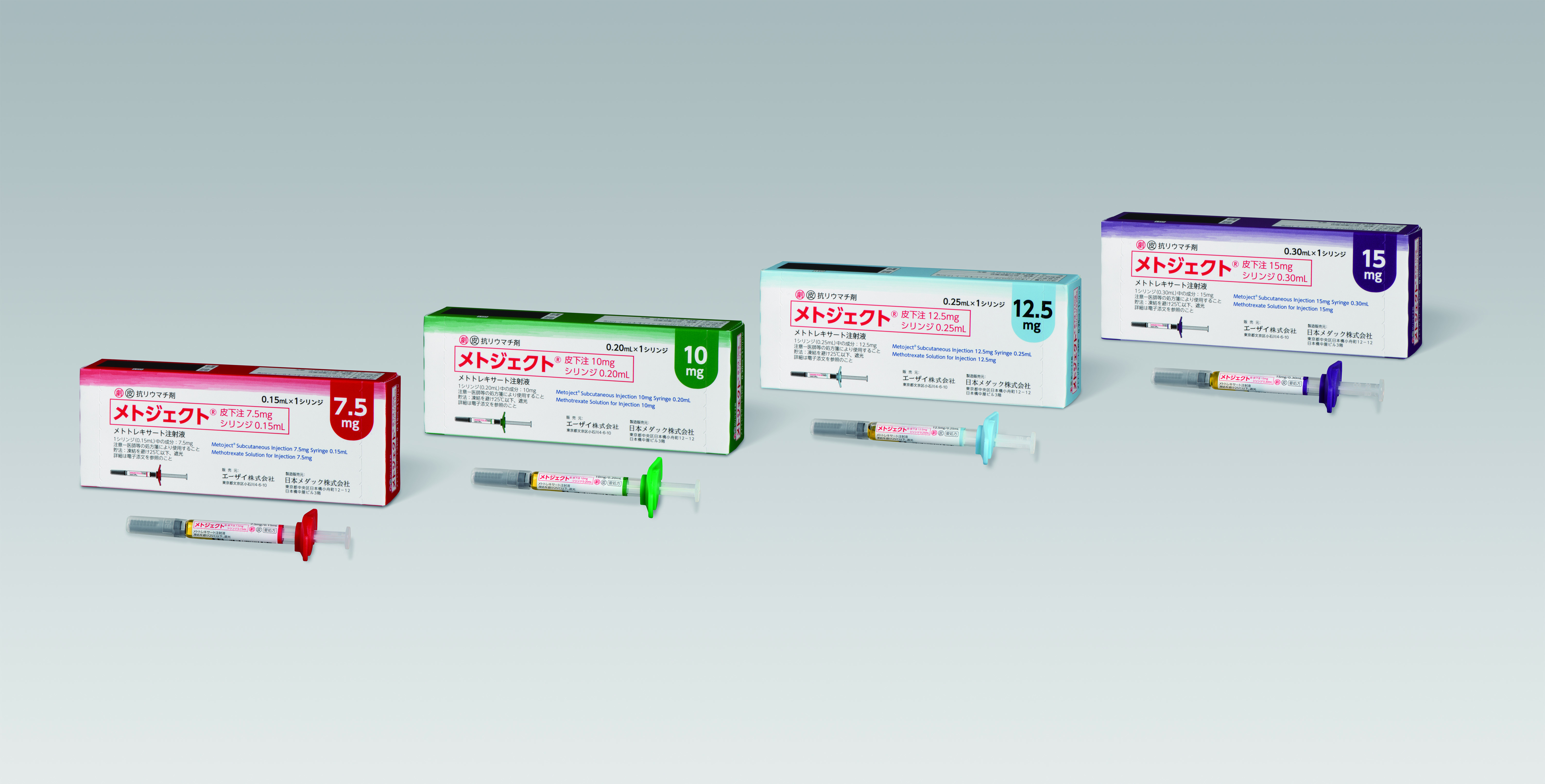 メトジェクト®皮下注シリンジ」（一般名：メトトレキサート